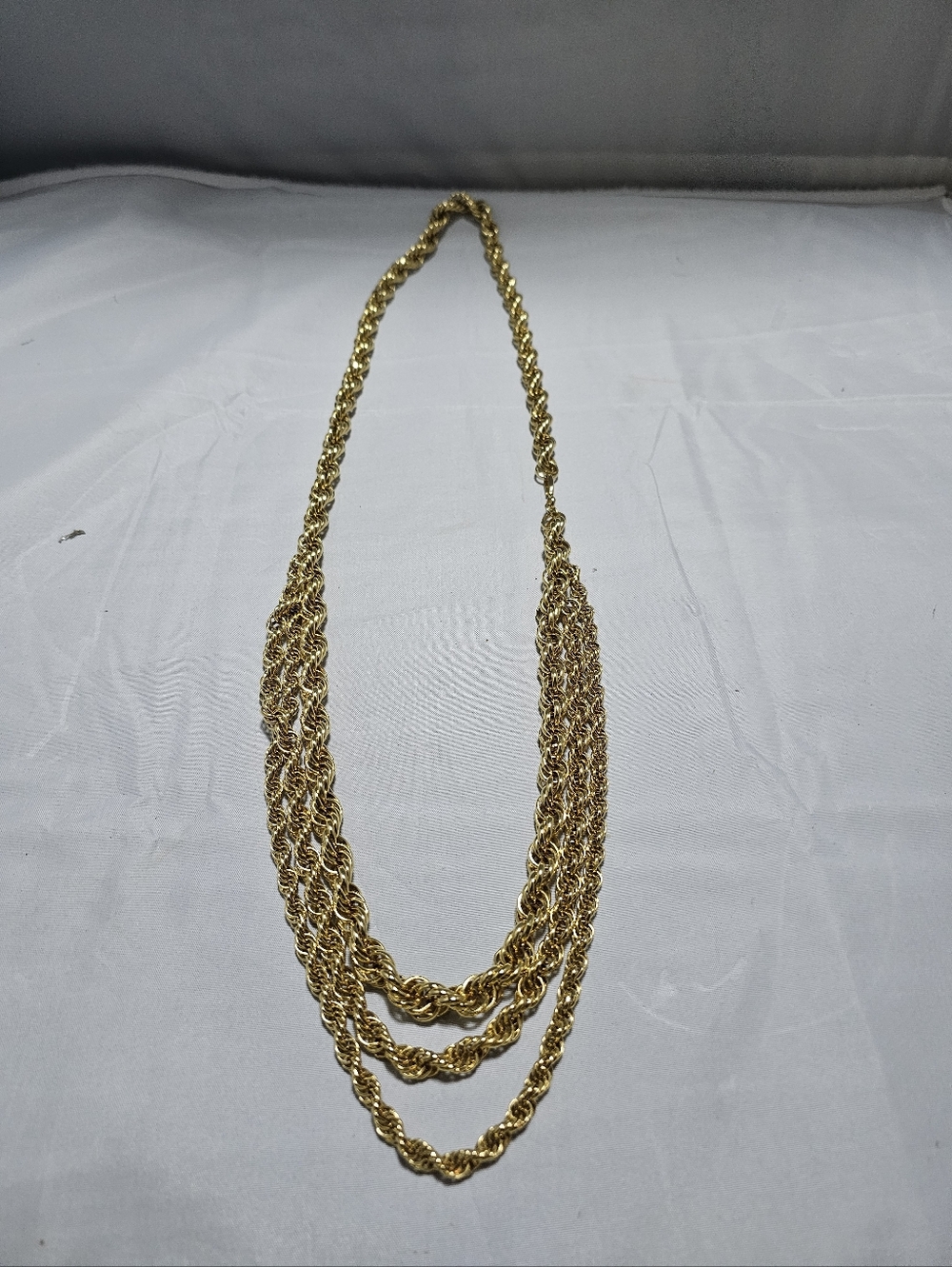 Gold-Tone Multi-Strand Rope Chain Necklace - Women Jewelry